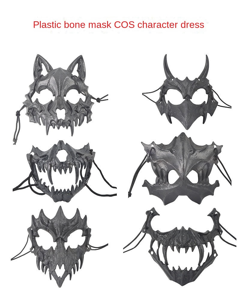 Dragon God Half Face Mask – Fierce COS Costume Mask for Halloween & Cosplay