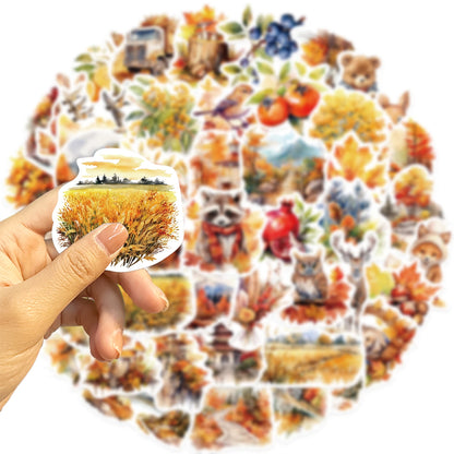 50pcs Thanksgiving Stickers Fall Stickers for Holiday Decoration