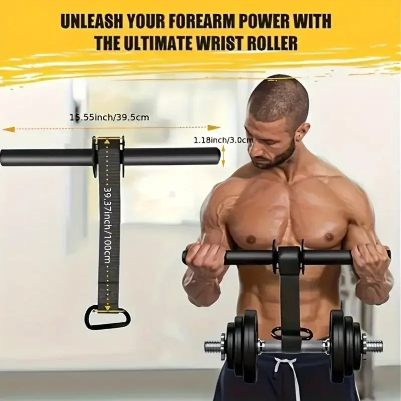 Forearm Strength Trainer Wrist Roller With Thickened Non-Slip Handle Adjustable Belt Wrist Strengtheners Fitness Equipment