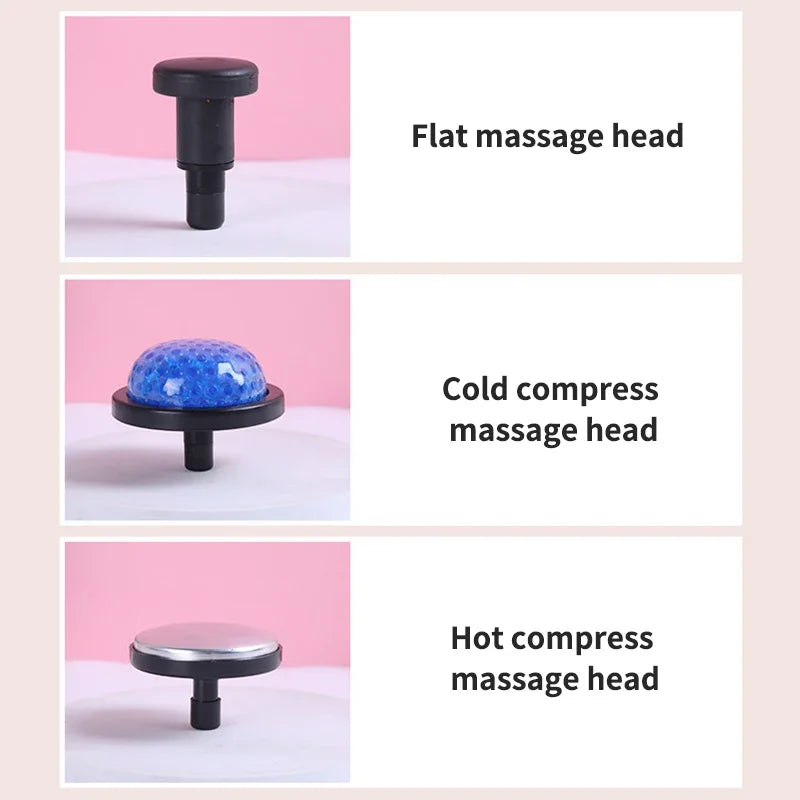 Cold & Hot Compress Massage Gun – 6-Head Percussion Fascia Gun with 6 Speed Settings