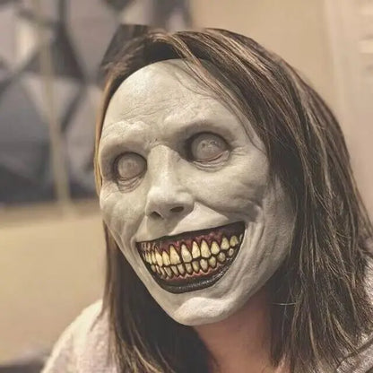 Halloween Horror Mask Toys Simulation Demon Cosplay Party Dress Up Props Accessories White Green Latex Prank Scare Scary Mask