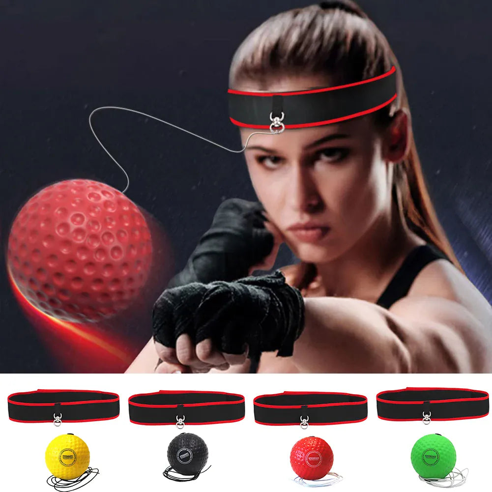 MMA Boxing Speed Ball Head-Mounted Pu Training Hand Eye Reaction Home Sandbag Fitness Equipment Gym Muay Thai Fighting Pressure