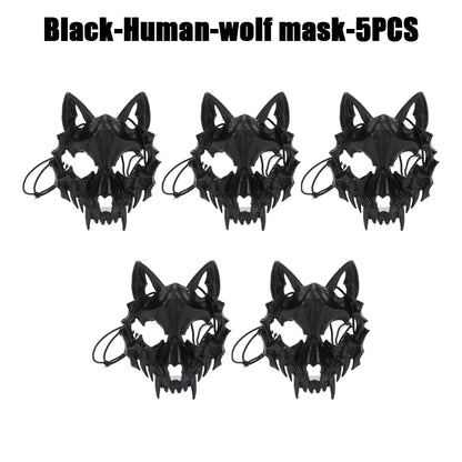 Halloween Skull Party Mask Anime Dragon God Skeleton Half Face Masks Bone Skull Animals Mask Cosplay Dance Prom Costume Props
