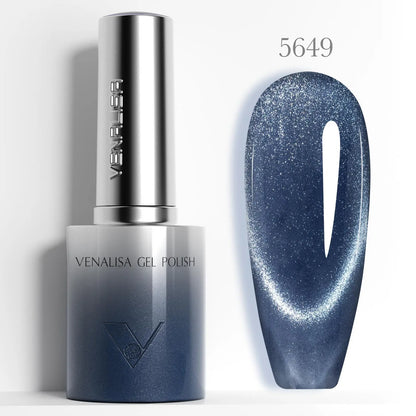 VENALISA 10ml Cat Eye Gel Nail Polish Ultra Sparkle Glitter Gel HEMA FREE TPO FREE Semi Permanent UV LED Soak Off Nail Manicure