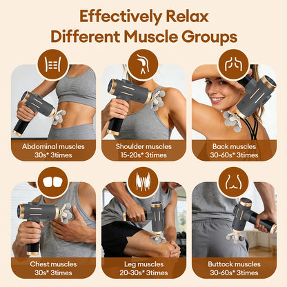 11-in-1 Electric Massage Gun – 99-Level Deep Tissue Percussion Massager with Fast Charging