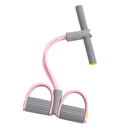 4-Tube Resistance Band Pedal Puller – Elastic Pull Rope for Yoga, Arm & Core Training