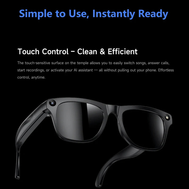 Smart Glasses with Camera – 100W HD Recording, High-Fidelity Audio & Wearable Tech
