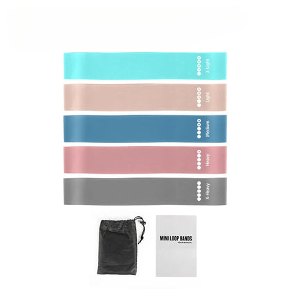 5PCS Resistance Bands for Men and Women Elastic Exercice Bands for Yoga Pilates Physical Therapy Home Gym Workout Stretch Bands