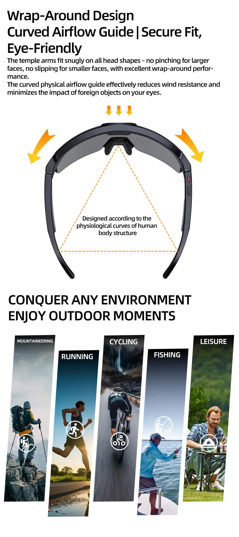 Smart Glasses with 4K HD Camera – Anti-Shake Recording, 3D Stereo Audio & Wearable Tech