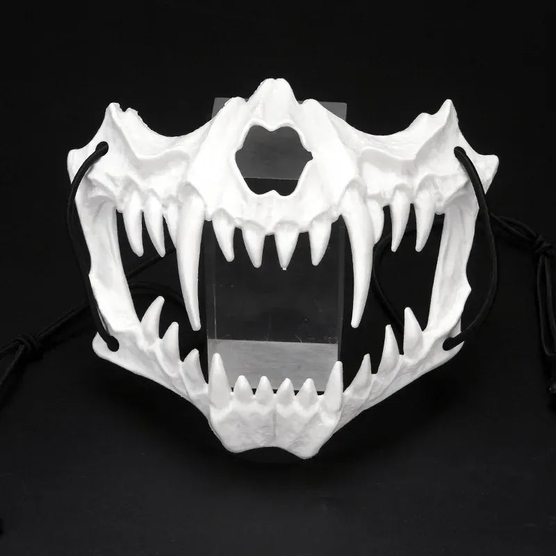 Dragon God Half Face Mask – Fierce COS Costume Mask for Halloween & Cosplay