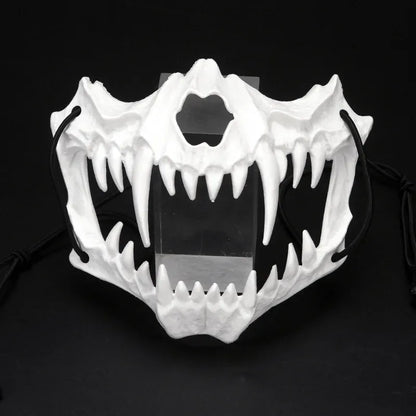 Dragon God Half Face Mask – Fierce COS Costume Mask for Halloween & Cosplay
