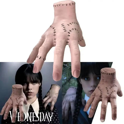 1/2/3PCWednesday Addams Cosplay Model hand Addams Family Halloween Party Costume Props Scary prank toy Car office decorations