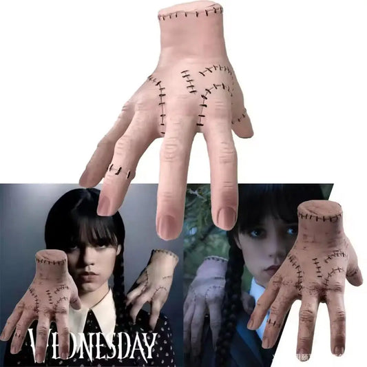 1/2/3PCWednesday Addams Cosplay Model hand Addams Family Halloween Party Costume Props Scary prank toy Car office decorations