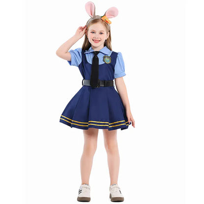 Kids Police Costume Set – Boys & Girls Halloween Cosplay Outfit | Sizes XS (2–4Y) to XL (10–12Y)