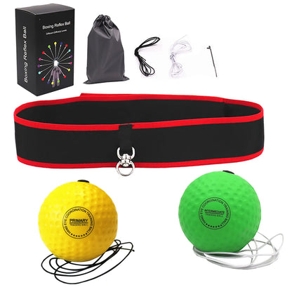 MMA Boxing Speed Ball Head-Mounted Pu Training Hand Eye Reaction Home Sandbag Fitness Equipment Gym Muay Thai Fighting Pressure