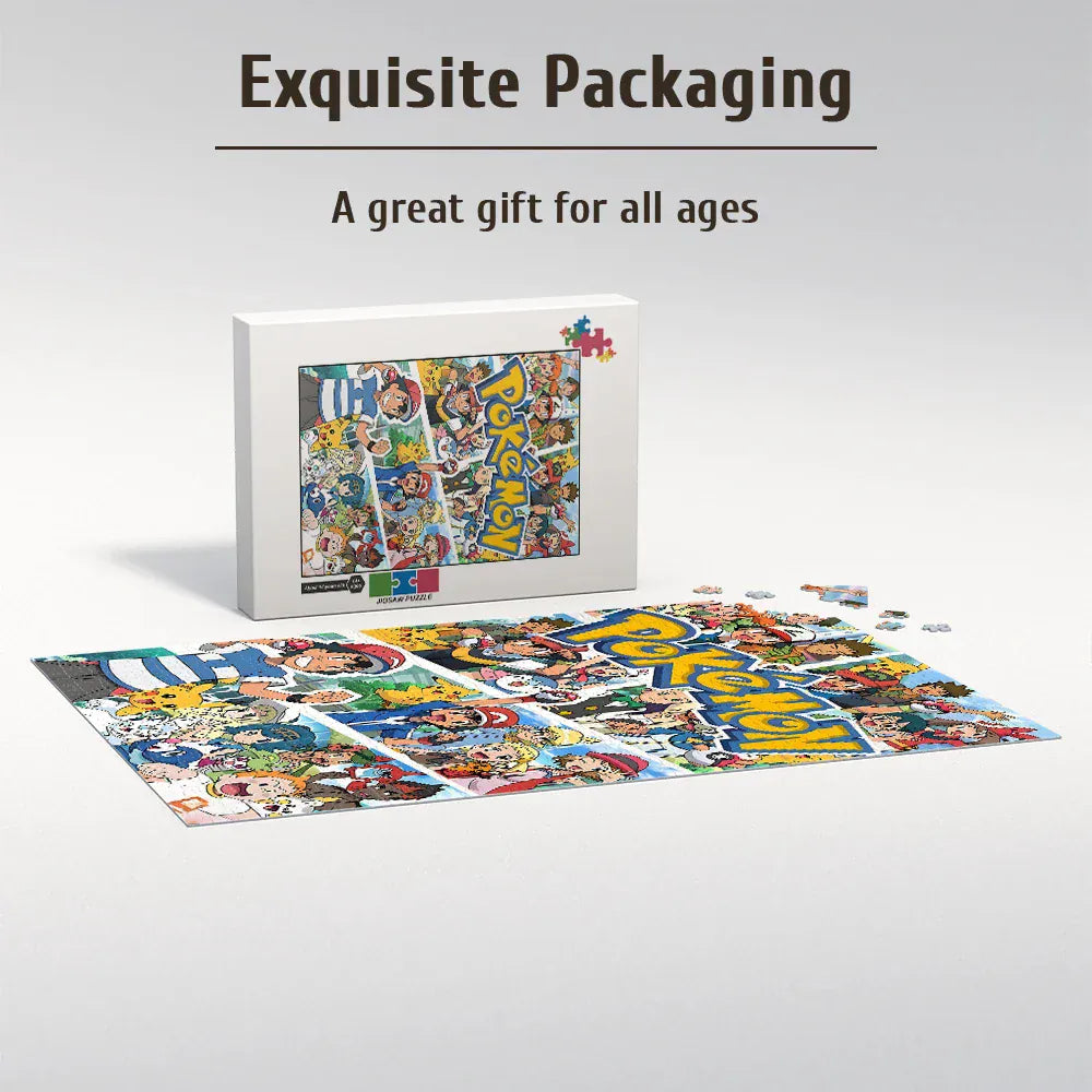 Pokemon family Theme Wooden Puzzle Game - Educational Toy in Various Piece Counts 108/200/300/500/1000 Piece Options Available Pokemon family Theme Wooden Puzzle Game - Educational Toy in Various Piece Counts 108/200/300/500/1000 Piece Options Available