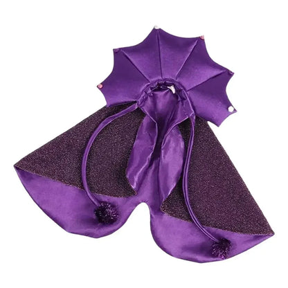 Cat Halloween Costume Comfortable Cat Wizard Outfit Witch Dog Costume Cat Cloak Witch Hat Halloween Dog Cloth For S/M Cats Dogs