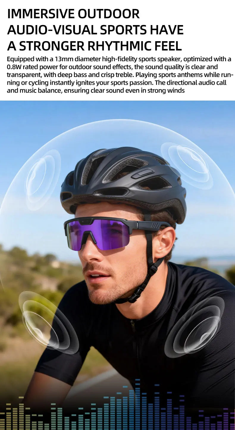 Smart Glasses with 4K HD Camera – Anti-Shake Recording, 3D Stereo Audio & Wearable Tech