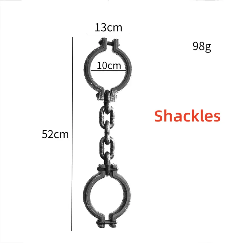 Halloween Costume Chain & Cuff Prop Set – Plastic Prisoner & Zombie Accessories
