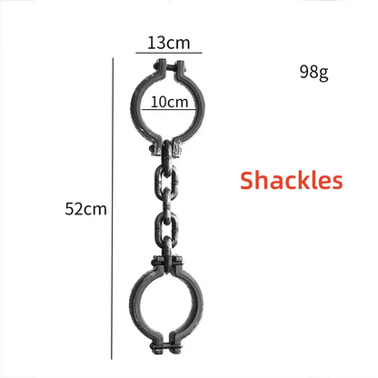 Halloween Costume Chain & Cuff Prop Set – Plastic Prisoner & Zombie Accessories
