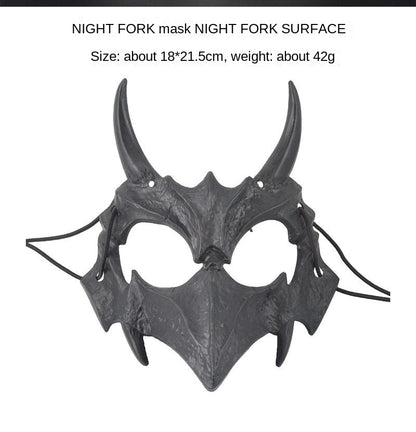 Dragon God Half Face Mask – Fierce COS Costume Mask for Halloween & Cosplay