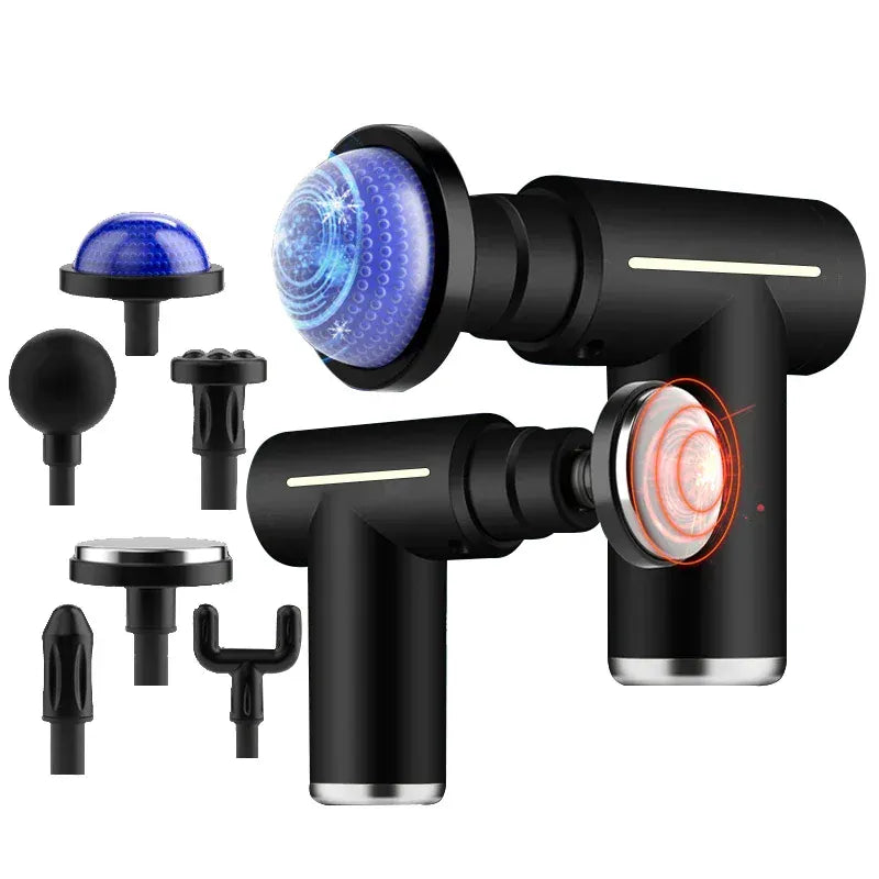 Cold & Hot Compress Massage Gun – 6-Head Percussion Fascia Gun with 6 Speed Settings