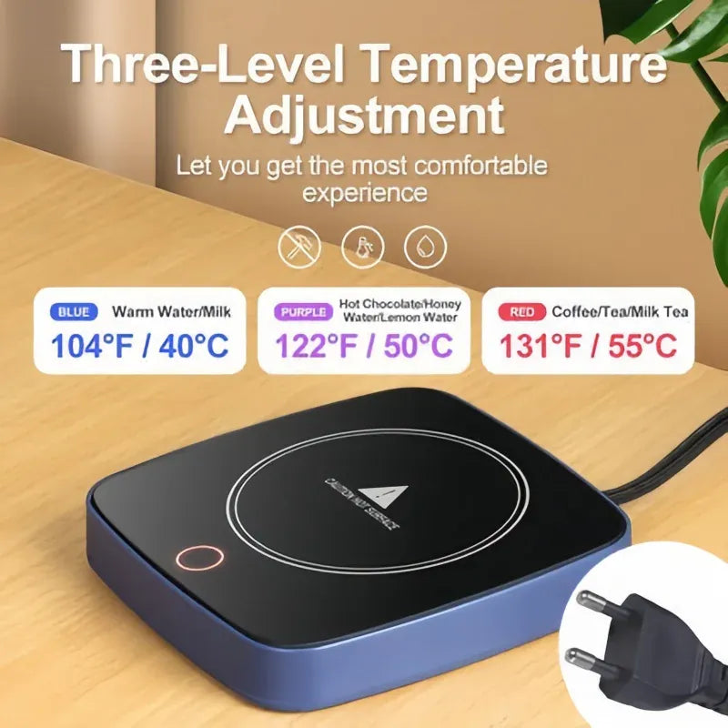 Coffee Mug Warmer 3 Gear Adjustable Calorifier Timing Cup Heater Thermostatic Coaster Milk Tea Water Electric Heating Cup Mat Coffee Mug Warmer 3 Gear Adjustable Calorifier Timing Cup Heater Thermostatic Coaster Milk Tea Water Electric Heating Cup Mat