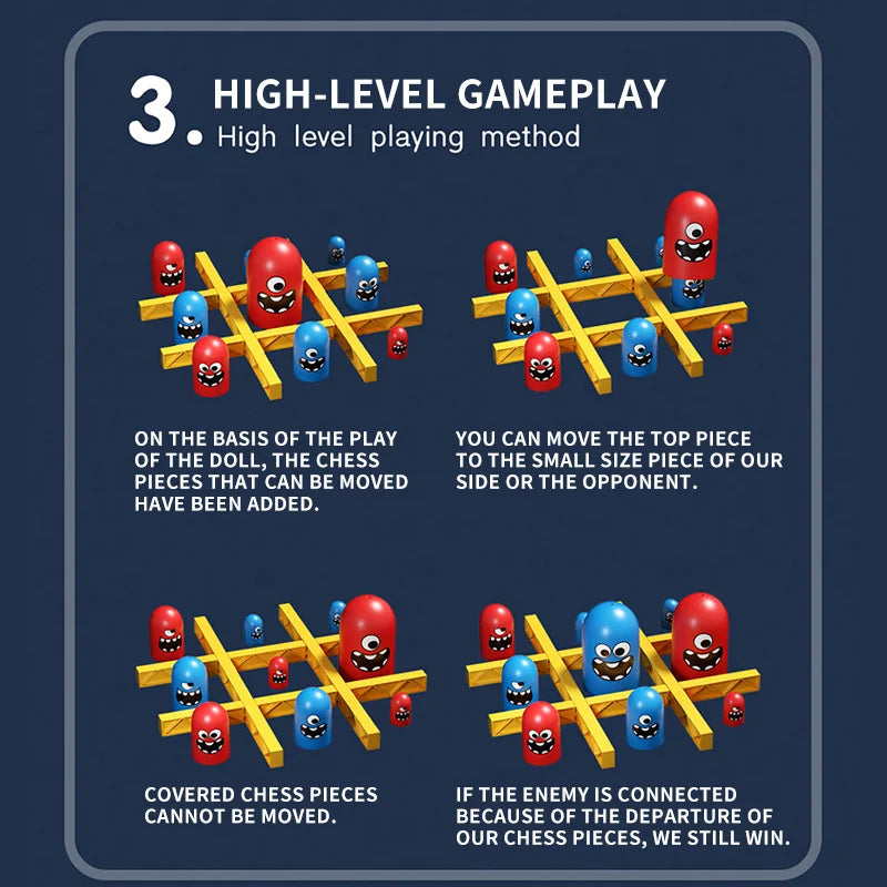 Tic Tac Toe Big Eat Small Cartoon