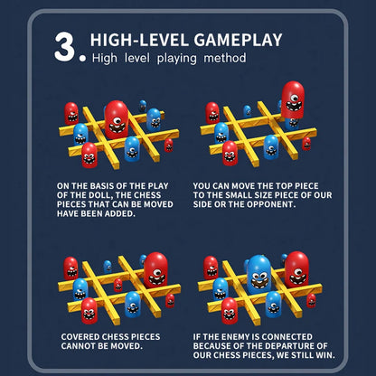 Tic Tac Toe Big Eat Small Cartoon