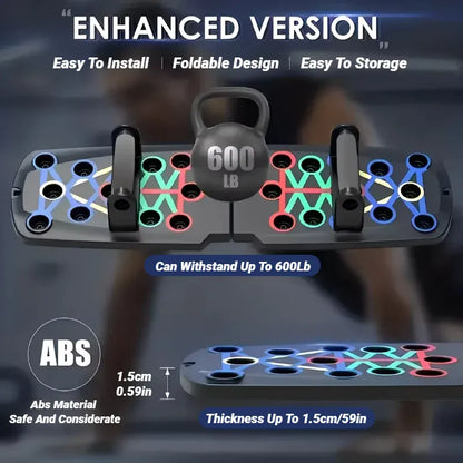 Portable Multifunctional Push-up Board - Fitness and Muscle Training Device Home Workout Set Foldable Push Up Bar Resistance