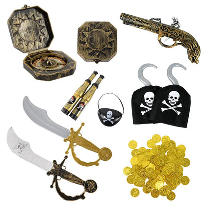 Pirate Party Decoration Kit – Hat, Pistol, Eye Patch & Costume Accessories Set