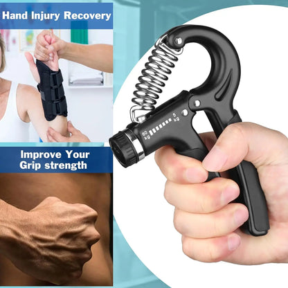 Grip Strength Trainer Hand Grip Exerciser Strengthener with Adjustable Resistance 11-132 Lbs (5-60kg) Forearm Strengthener