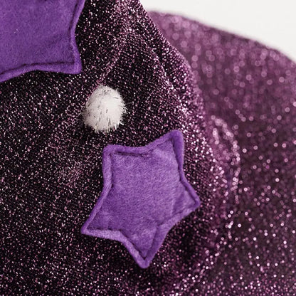Cat Halloween Costume Comfortable Cat Wizard Outfit Witch Dog Costume Cat Cloak Witch Hat Halloween Dog Cloth For S/M Cats Dogs