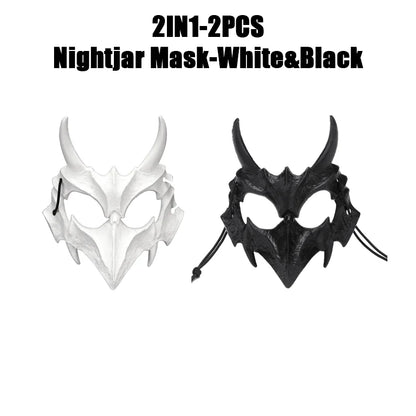 Halloween Skull Party Mask Anime Dragon God Skeleton Half Face Masks Bone Skull Animals Mask Cosplay Dance Prom Costume Props