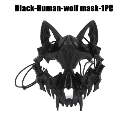 Halloween Skull Party Mask Anime Dragon God Skeleton Half Face Masks Bone Skull Animals Mask Cosplay Dance Prom Costume Props