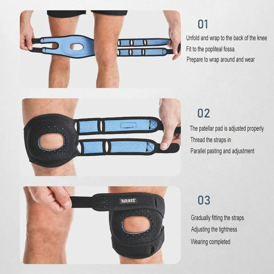 AOLIKES 1PCS Patella Knee Brace Patellar Tendon Support Strap with Gel Pad - Knee Pain,Arthritis,Tendonitis,Knee Stabilizer
