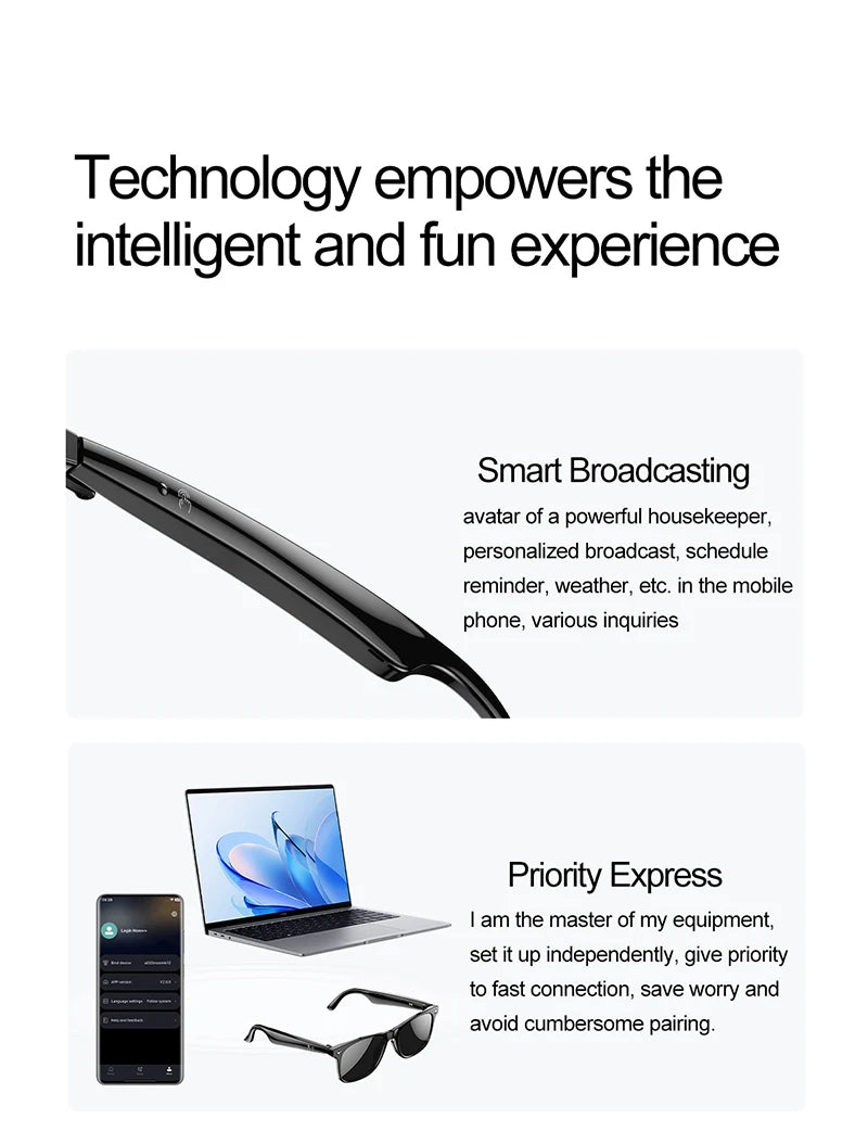AI Smart Glasses – Real-Time Translation & Smart Wearable Tech for Men & Women