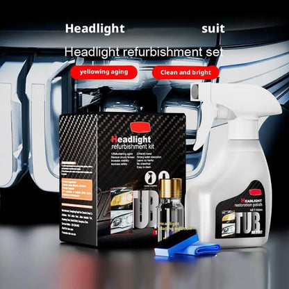Automotive Headlight Restorer Headlight Refurbishment And Repair Fluid Kit Headlight Polishing Restoration Cleaning Tool
