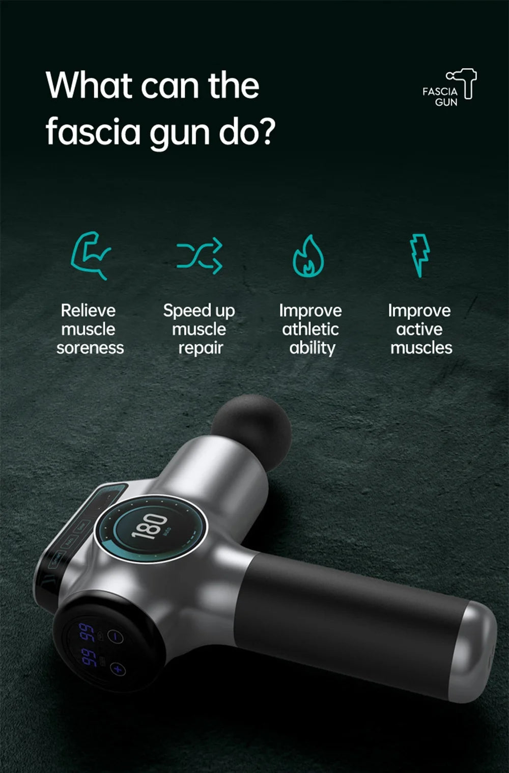 Professional Muscle Massage Gun – 99-Speed Deep Tissue Percussion Massager