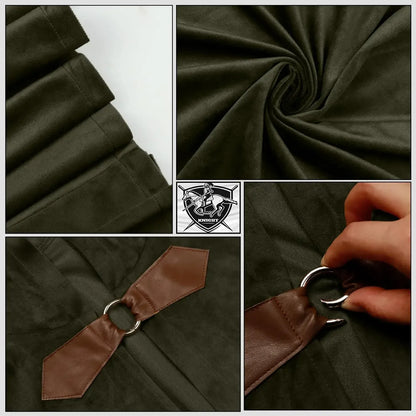 FashionMedieval Velvet Hooded Cloak - Renaissance Cape with Hood Vintage Capelet Halloween Sorcerer Costume