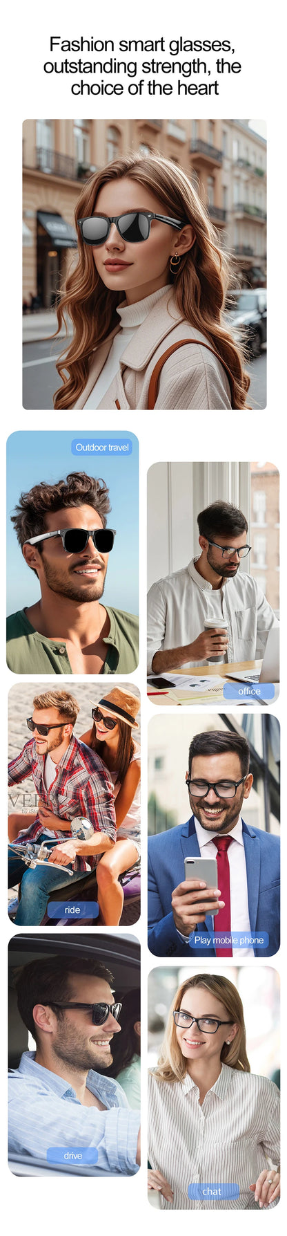 AI Smart Glasses – Real-Time Translation & Smart Wearable Tech for Men & Women