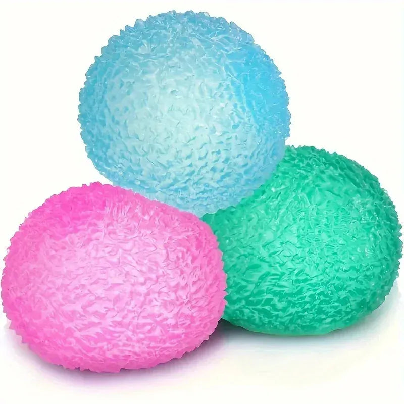 Fun Multicolor Ice Ball Squeeze Toy, Soft Pop & Pinch Sensory Fidget for Stress Relief, Cute Halloween Christmas Gift