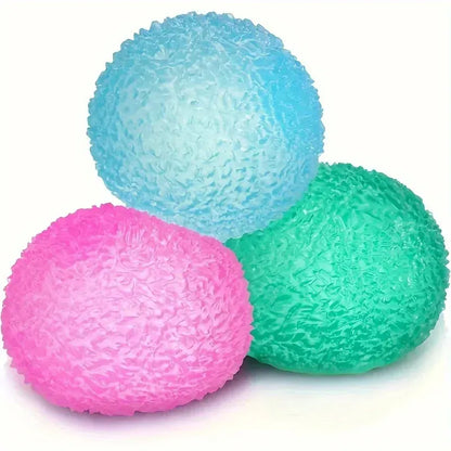 Fun Multicolor Ice Ball Squeeze Toy, Soft Pop & Pinch Sensory Fidget for Stress Relief, Cute Halloween Christmas Gift