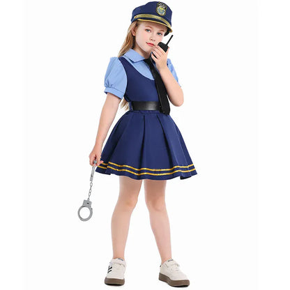 Kids Police Costume Set – Boys & Girls Halloween Cosplay Outfit | Sizes XS (2–4Y) to XL (10–12Y)