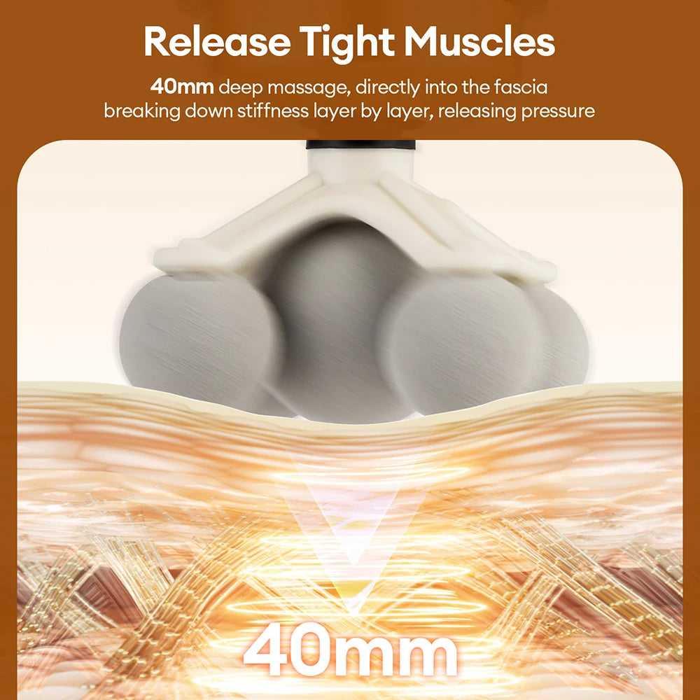 11-in-1 Electric Massage Gun – 99-Level Deep Tissue Percussion Massager with Fast Charging
