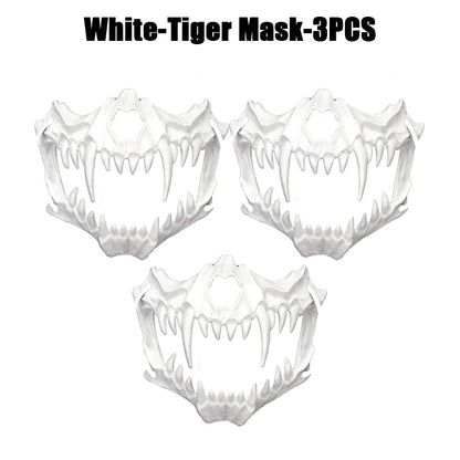 Halloween Skull Party Mask Anime Dragon God Skeleton Half Face Masks Bone Skull Animals Mask Cosplay Dance Prom Costume Props