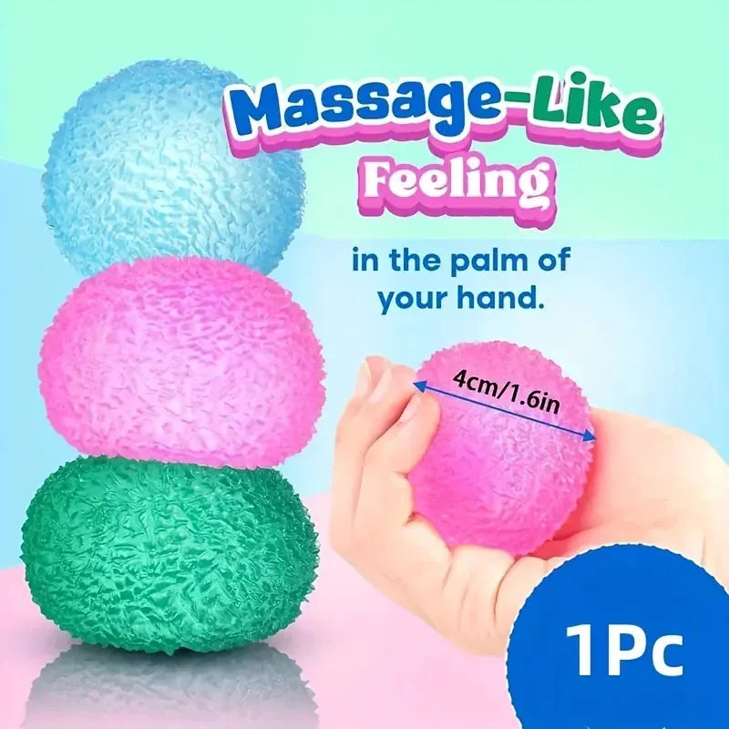 Fun Multicolor Ice Ball Squeeze Toy, Soft Pop & Pinch Sensory Fidget for Stress Relief, Cute Halloween Christmas Gift