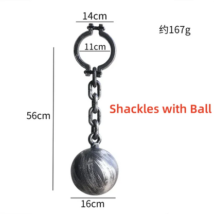 Halloween Costume Chain & Cuff Prop Set – Plastic Prisoner & Zombie Accessories