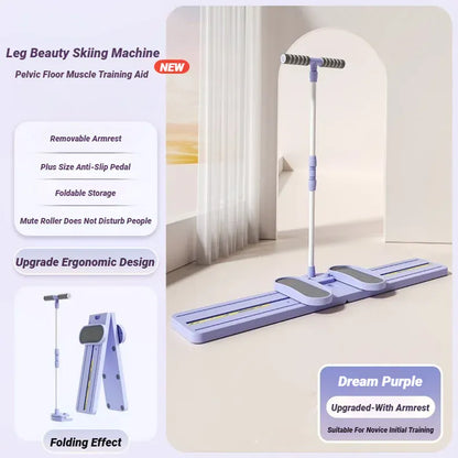 Unisex Leg Fitness Equipment For Thigh Exercises, Foldable Ski Machine Suitable For Various Scenarios.