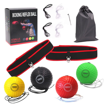MMA Boxing Speed Ball Head-Mounted Pu Training Hand Eye Reaction Home Sandbag Fitness Equipment Gym Muay Thai Fighting Pressure